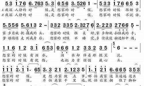 想家的时候歌词_想家的时候歌词教唱